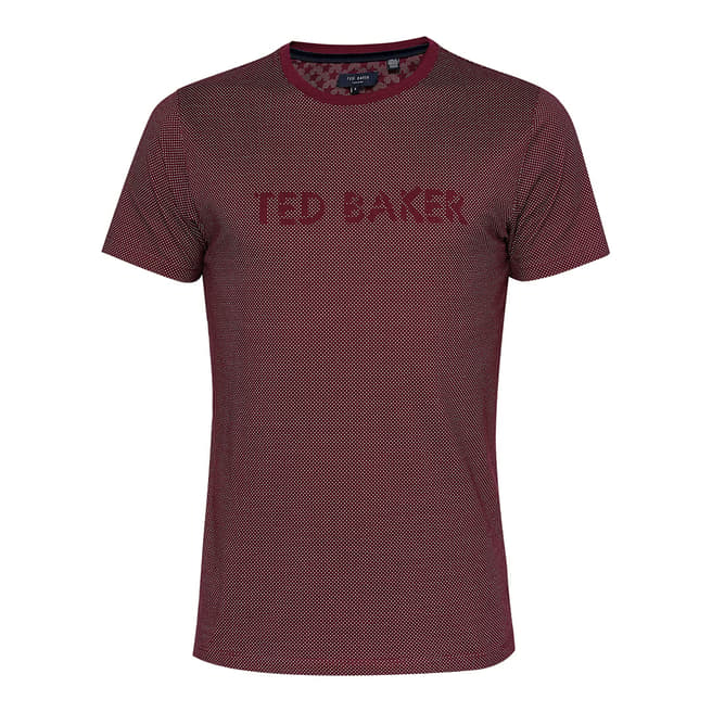 Ted Baker Dark Red Bally All Over Spot Print T-Shirt