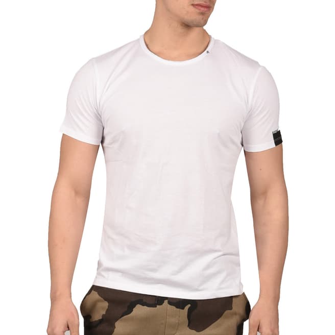 Replay White Logo Patch Cotton Tshirt