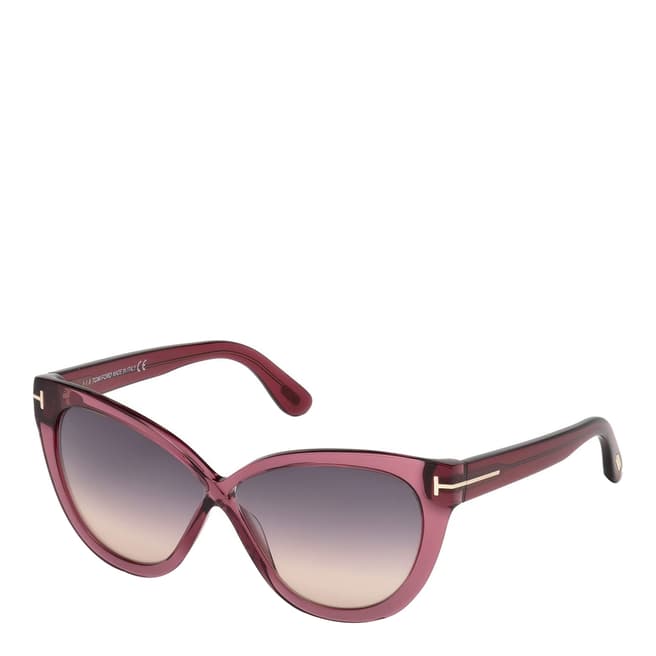 Tom Ford Women's Shiny Bordeaux/Gradient Smoke Sunglasses 59mm