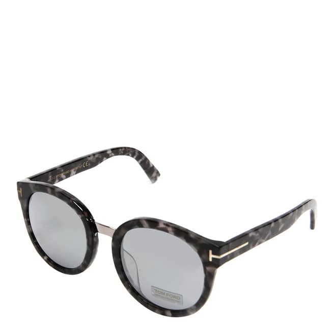 Tom Ford Men's Grey Havana Rounded Sunglasses 54mm