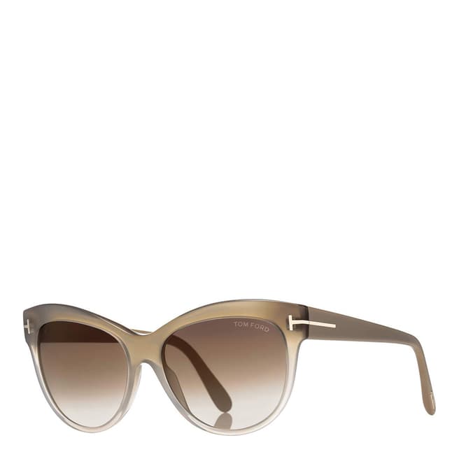 Tom Ford Women's Beige Cateye Sunglasses 56mm