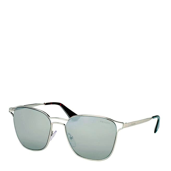 Prada Women's Silver / Light Grey Silver Metal Sunglasses 55mm