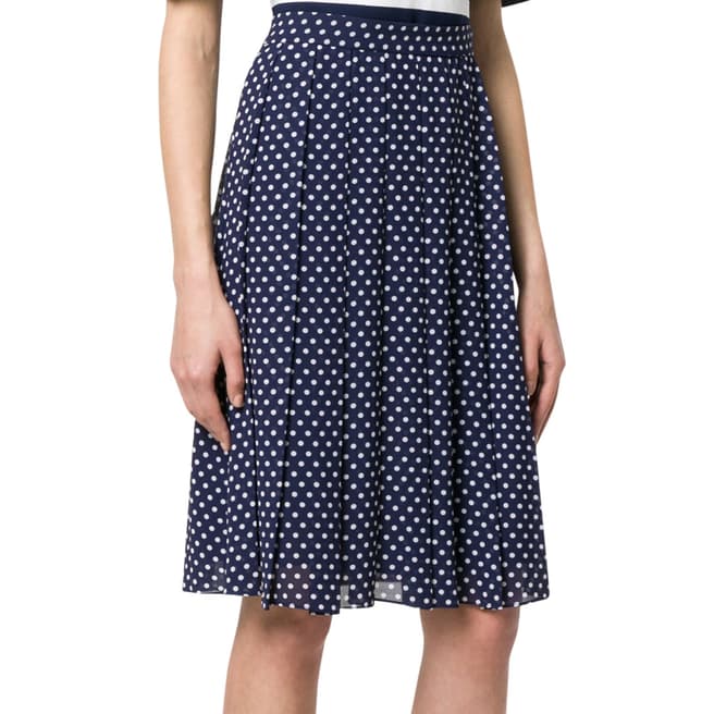 Michael Kors Blue Polka Dot Skirt