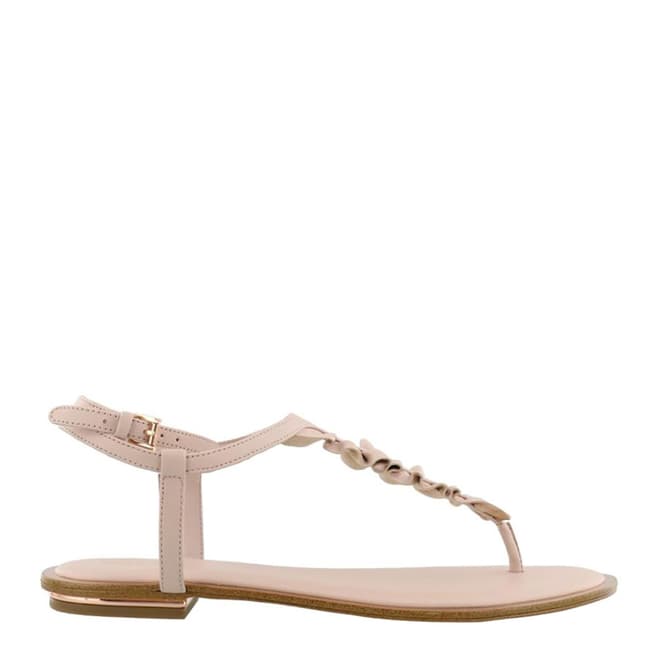 Michael Kors Soft Pink Leather Bella Ruffle Sandals