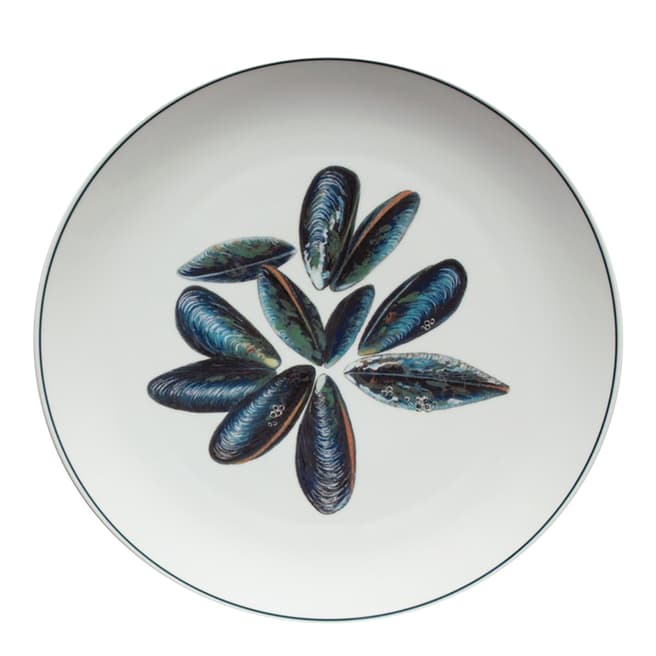 Jersey Pottery Seaflower Mussel Large Round Platter