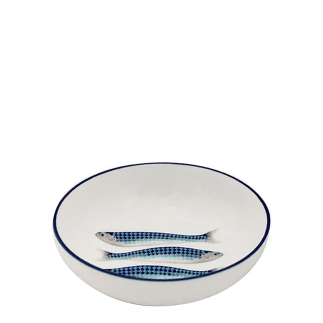 Jersey Pottery Set of 4 Blue Harlequin Dipping Bowls, 11cm