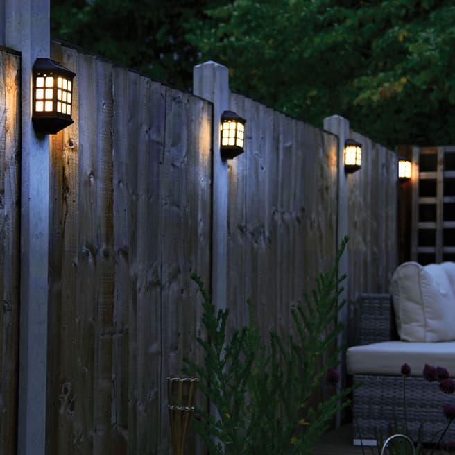 Gablemere Deluxe Solar Fence Lights, Pack of 4