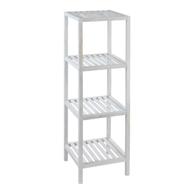 Wenko Natural White Norway 4-Tier Shelving Unit