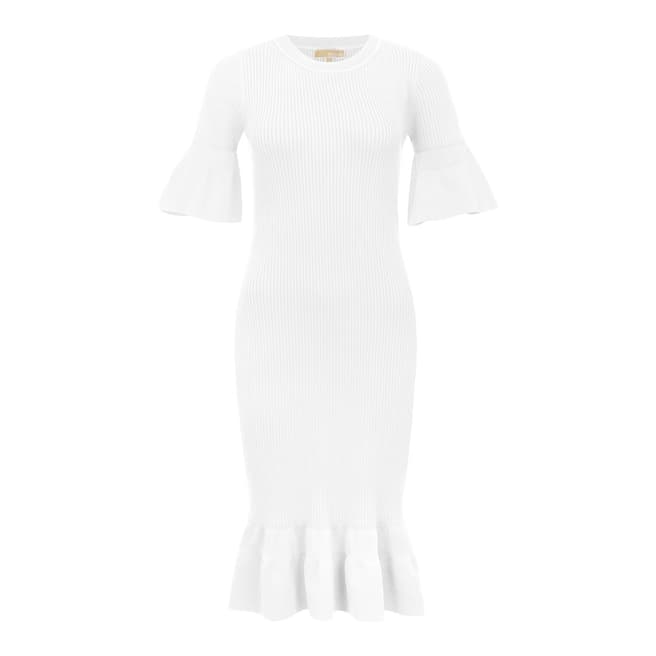 Michael Kors White Bodycon Textured Dress