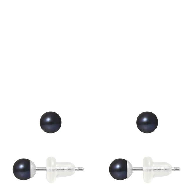Atelier Pearls White Gold /Black Tahitian Style Pearl Earrings