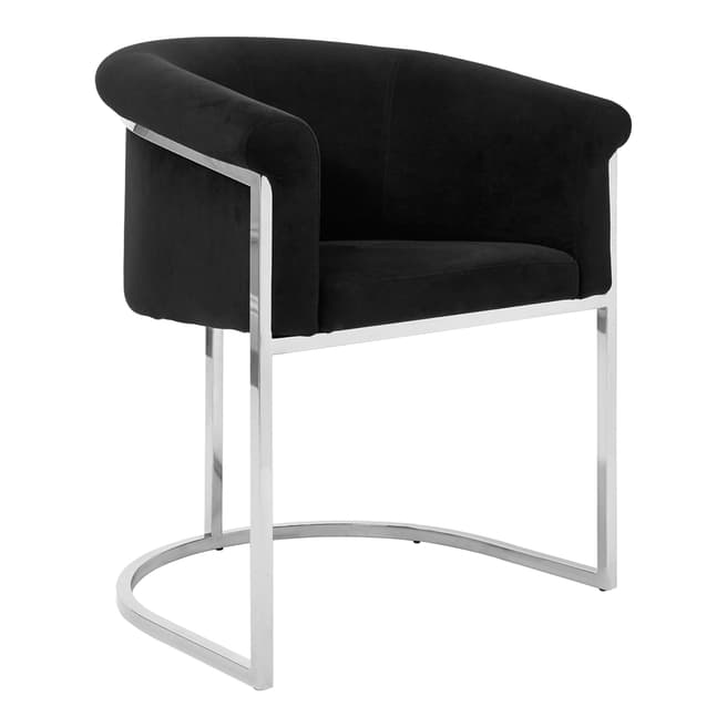 Fifty Five South Vogue Dining Chair, Black Velvet
