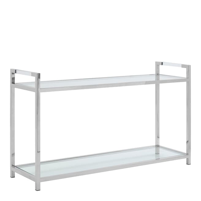 Premier Housewares Vogue Console Table, Tempered Glass, Acrylic / Stainless Steel