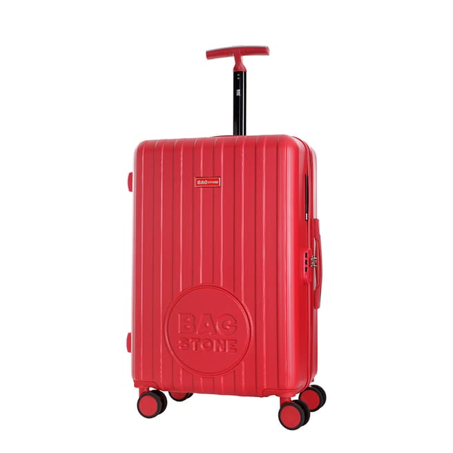 Bagstone Red Eady 4 Wheeled Suitcase 60cm