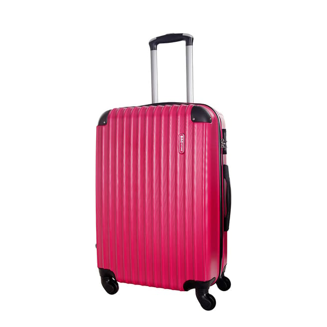 Bagstone Fuchsia Scoop 4 Wheeled Suitcase 60cm