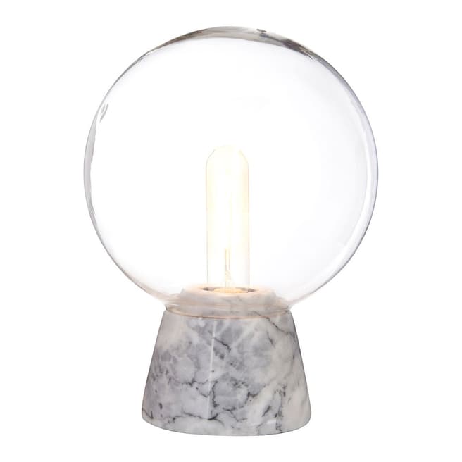 Fifty Five South Grey Marble/Glass Lamonte Globe Lamp