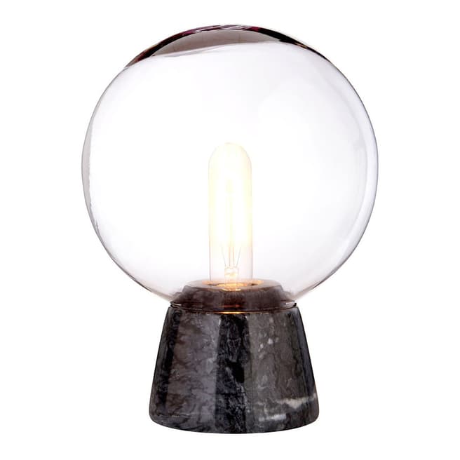 Fifty Five South Black Marble/Glass Lamonte Globe Lamp