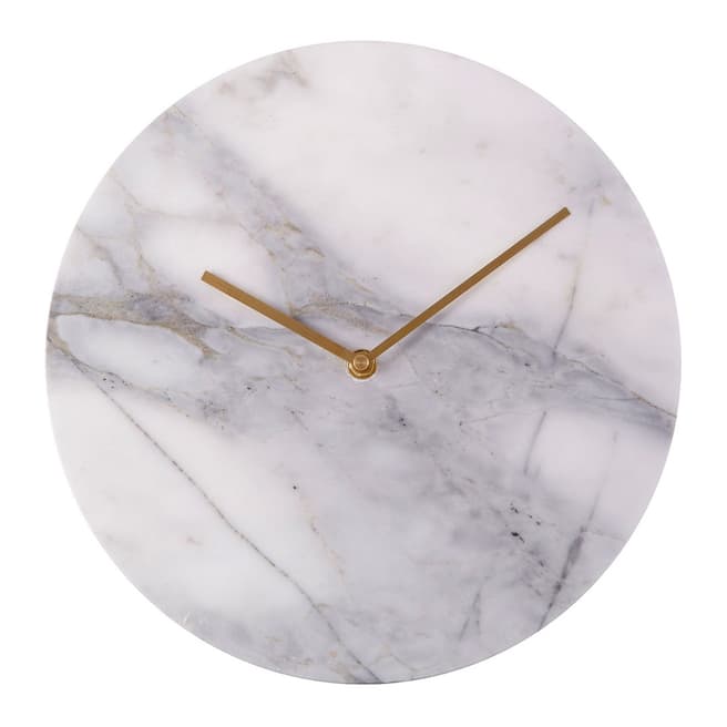 Fifty Five South Grey Lamonte Marble Wall Clock