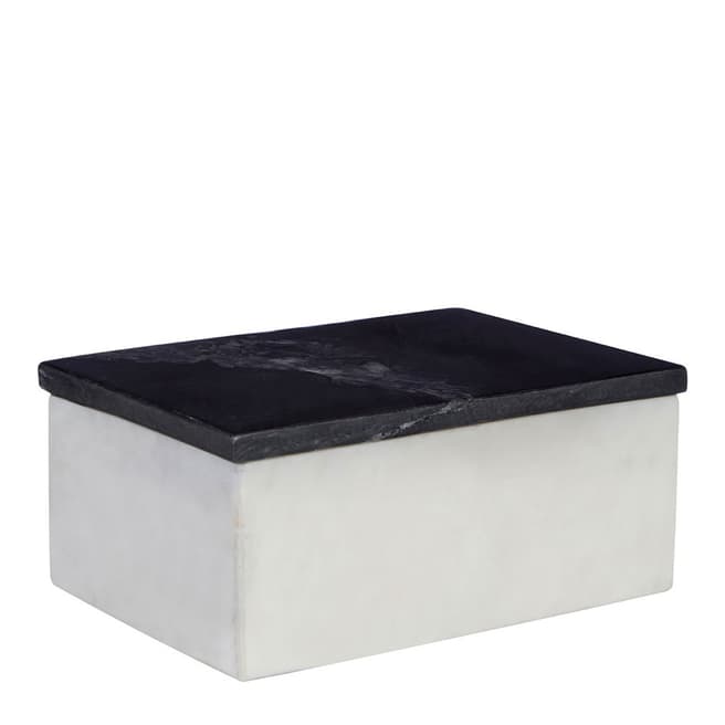 Fifty Five South Grey/White Marble Large Kira Trinket Box