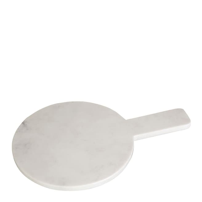 Premier Housewares Off-White Round Marble Paddle Board