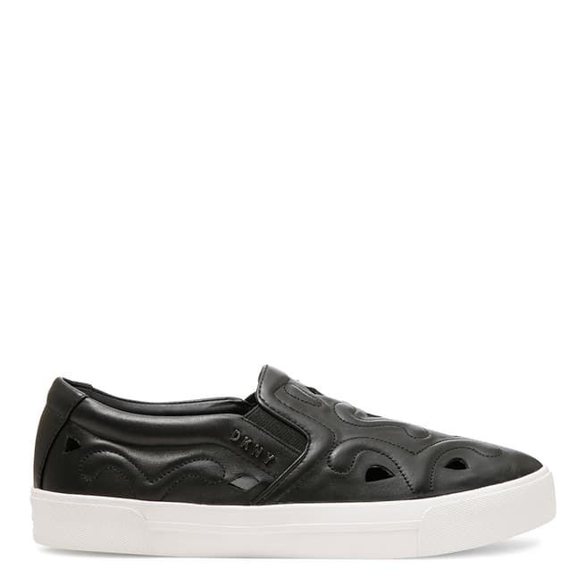 DKNY Black Leather Bess Sneakers