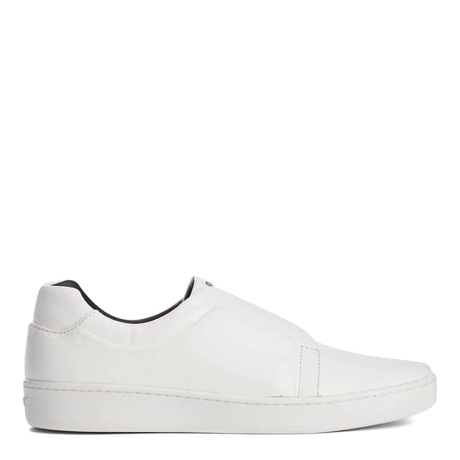 DKNY White Leather Bobbi Sneakers