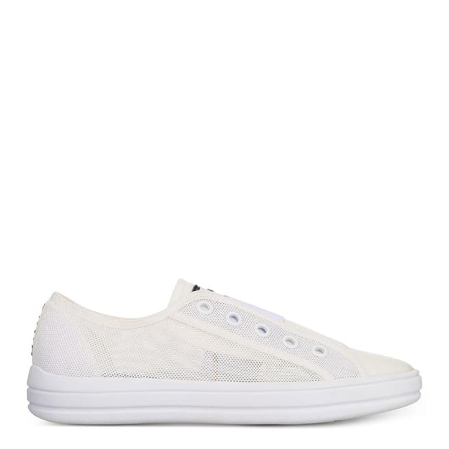 DKNY White Mesh Flex Sneakers