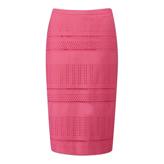 Pure Collection Candy Pink Textured Pencil Skirt
