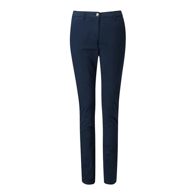 Pure Collection Navy Washed Cotton Chinos