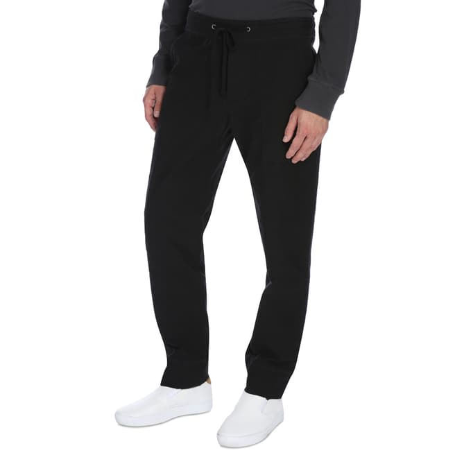 James Perse Black Stretch Textured Jersey Trousers