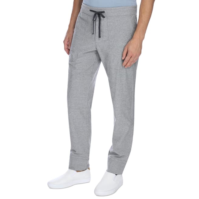James Perse Heather Grey Stretch Textured Jersey Trousers