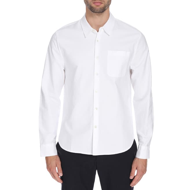 James Perse White Slim Fit Rustic Shirt