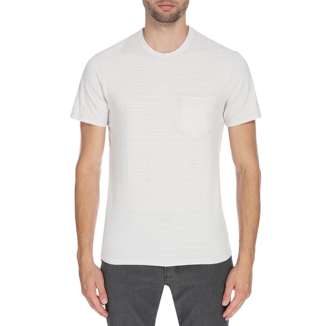 James Perse Shadow Striped Pocket Tee
