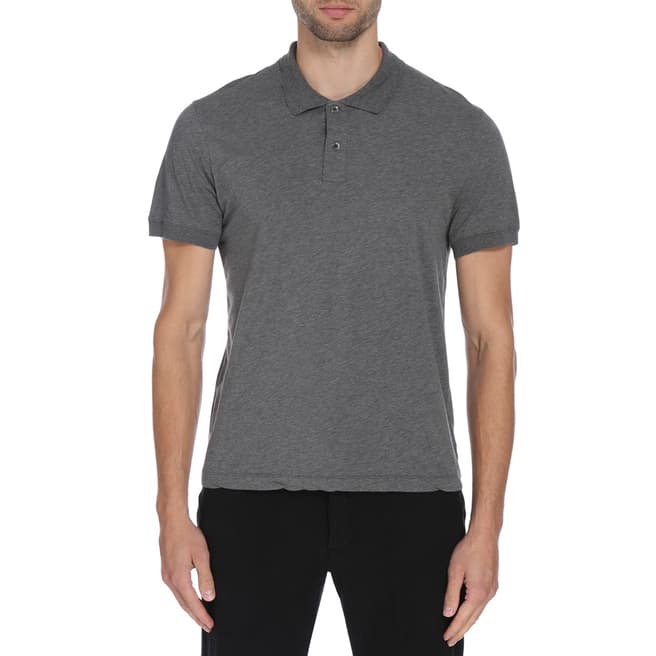 James Perse North Melange Top Dyed Ringer Polo