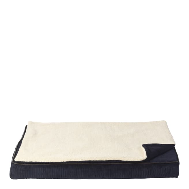 House Of Paws Navy L/XL Memory Foam Mat With Topper 90x62cm