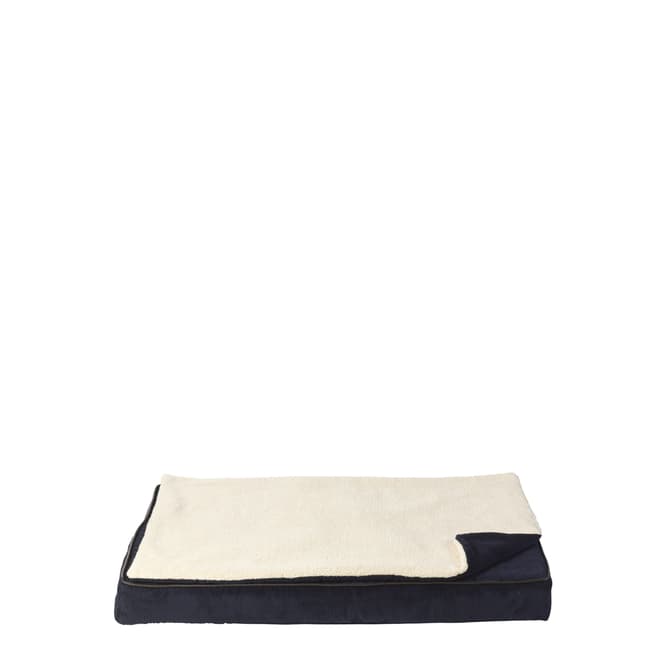 House Of Paws Navy S/M Memory Foam Mat With Topper 80x57cm
