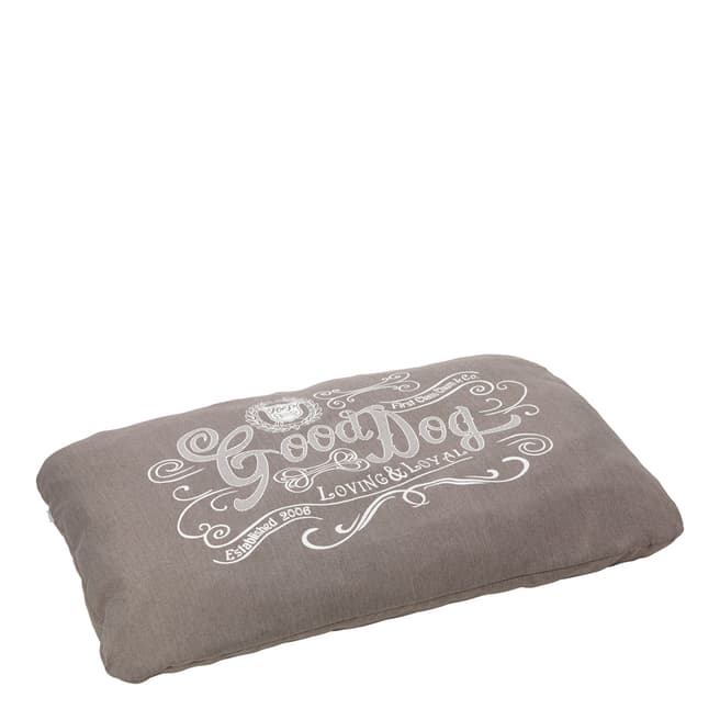 House Of Paws Grey Good Dog Linen Cushion XL