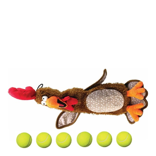 House Of Paws Brown Chicken & Stuffing 6 Tennis Balls - Large