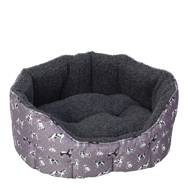 House Of Paws Polka Dogs XL Oval Snuggle