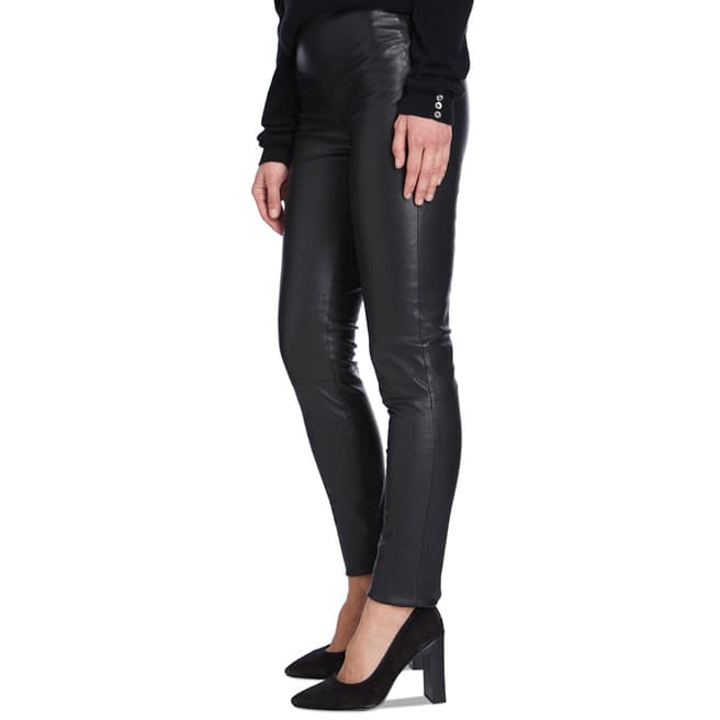 Max and Zac London Black Stretch Leather Leggings