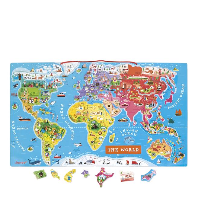 Janod Magnetic World Map Puzzle