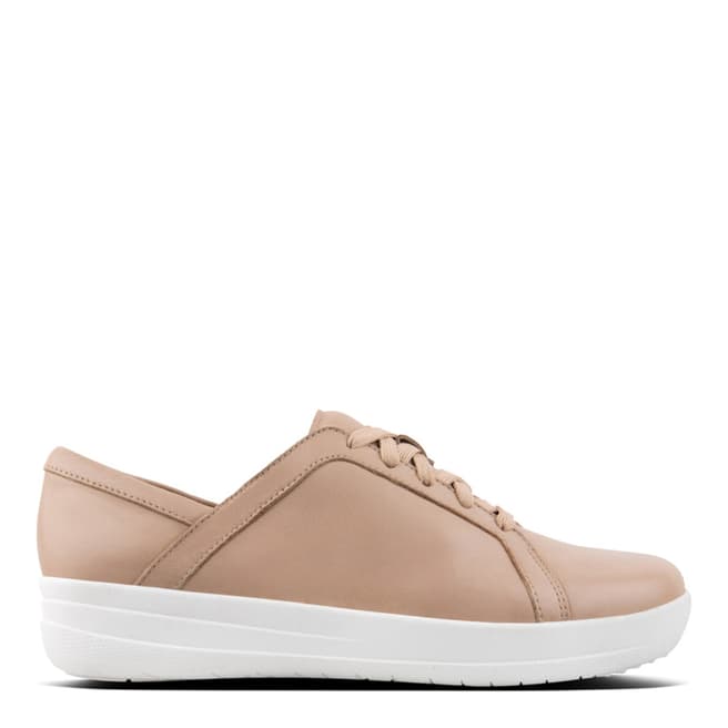 FitFlop Nude F-Sporty Lace Up Leather Sneakers
