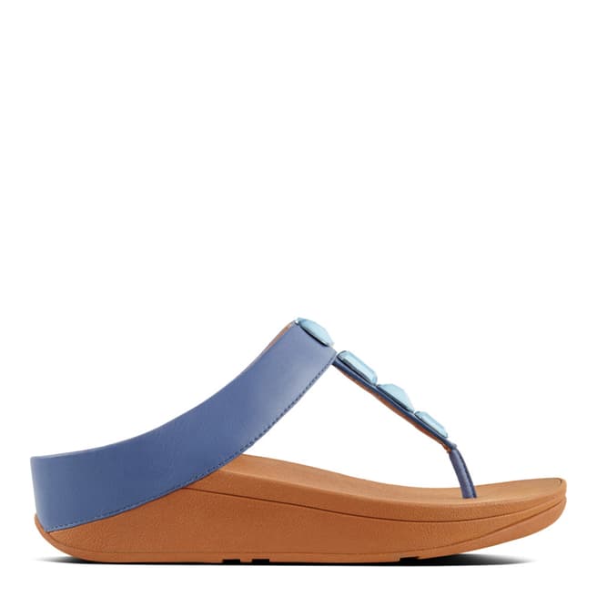 FitFlop Indian Blue Leather Roka Sandals