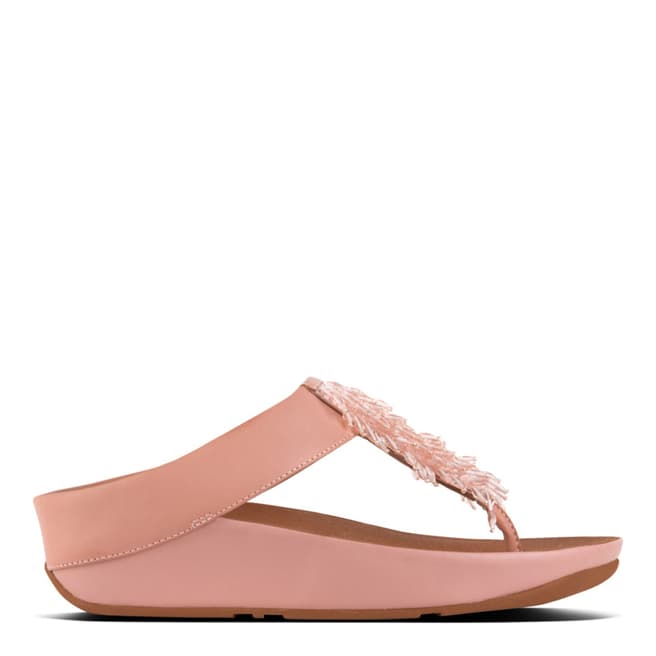 FitFlop Dusky Pink Rumba Toe Thong Sandals