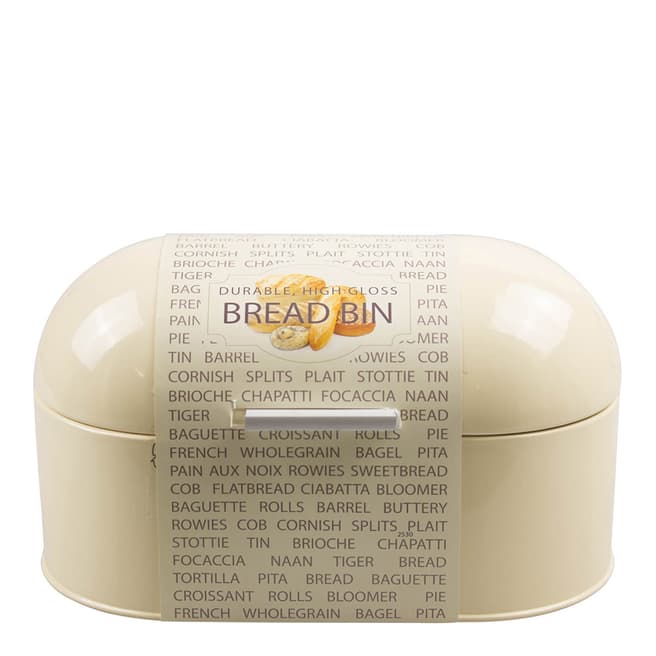 Apollo Housewares Cream Metal Bread Bin