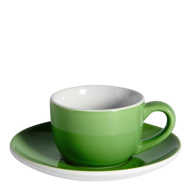 Soho Home Set of 6 Espresso Cups & Saucers, Green