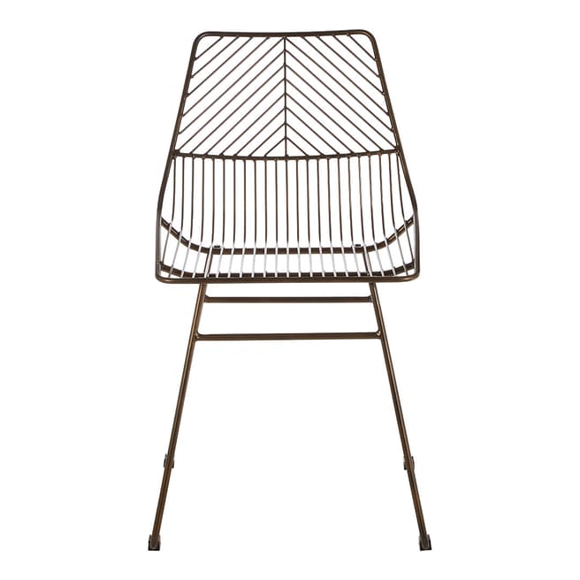 Premier Housewares District Wire Chair, Bronze Metal