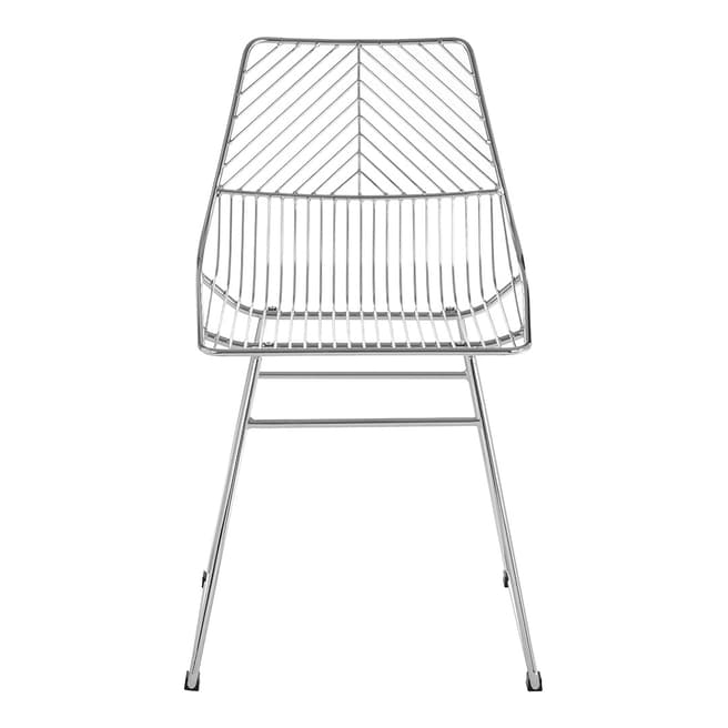 Premier Housewares District Wire Chair, Chrome Metal