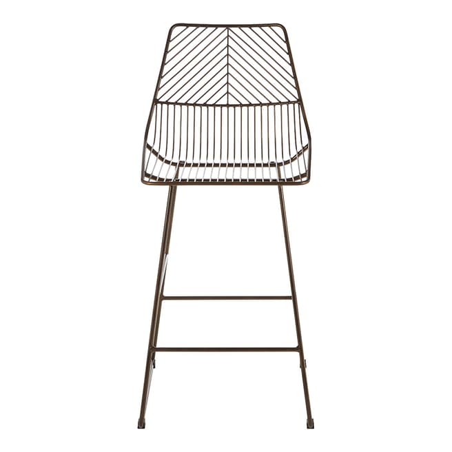 Fifty Five South District Wire Bar Chair, Bronze Metal