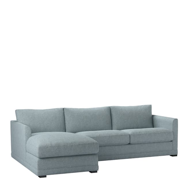 sofa.com Aissa Medium Left Hand Chaise Sofa in Textured Cotton Minty