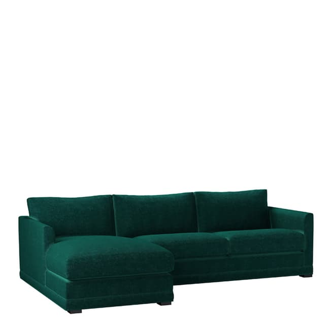 sofa.com Aissa Medium Left Hand Chaise Sofa in Spruce Vintage Chenille